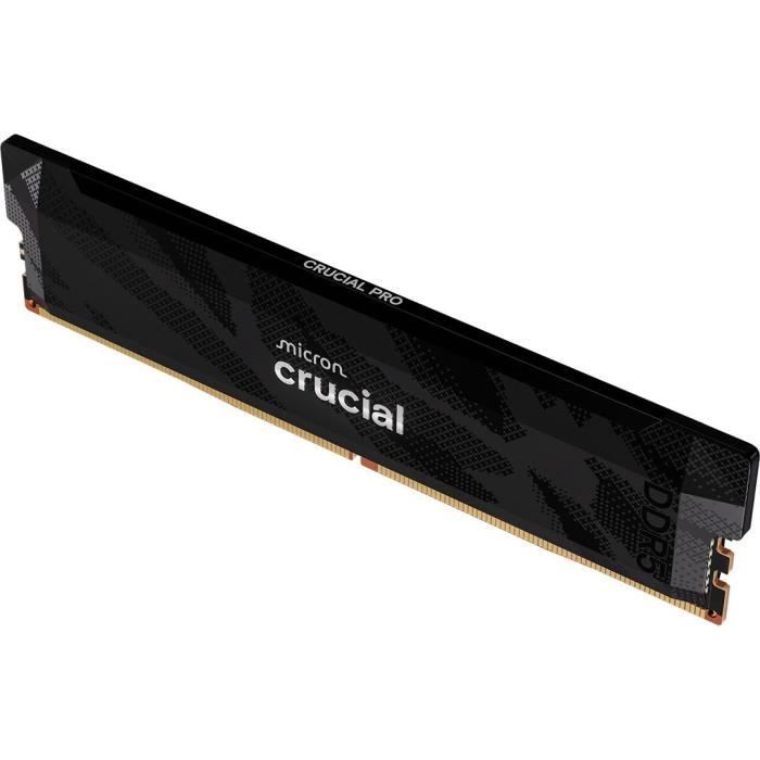 Gaminggeheugen - CRUCIAL Pro OC - CP16G64C32U5B - 16GB DDR5-6400 UDIMM - CL32 met koelblok - Zwart
