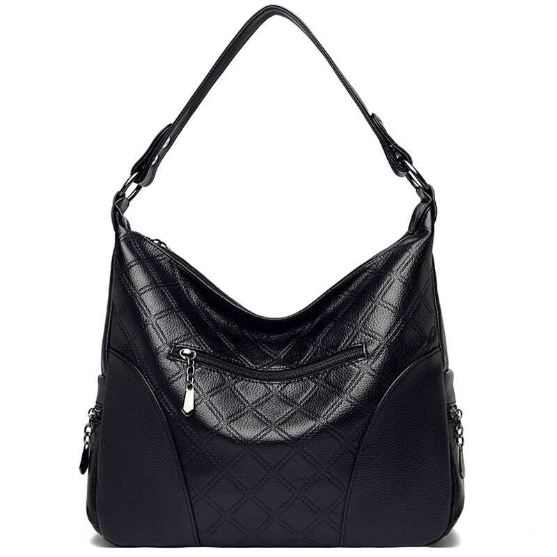 Borsa a tracolla da donna di marca, fantasia a quadri, in ecopelle PU di alta qualità, stile retrò, di grande capacità.