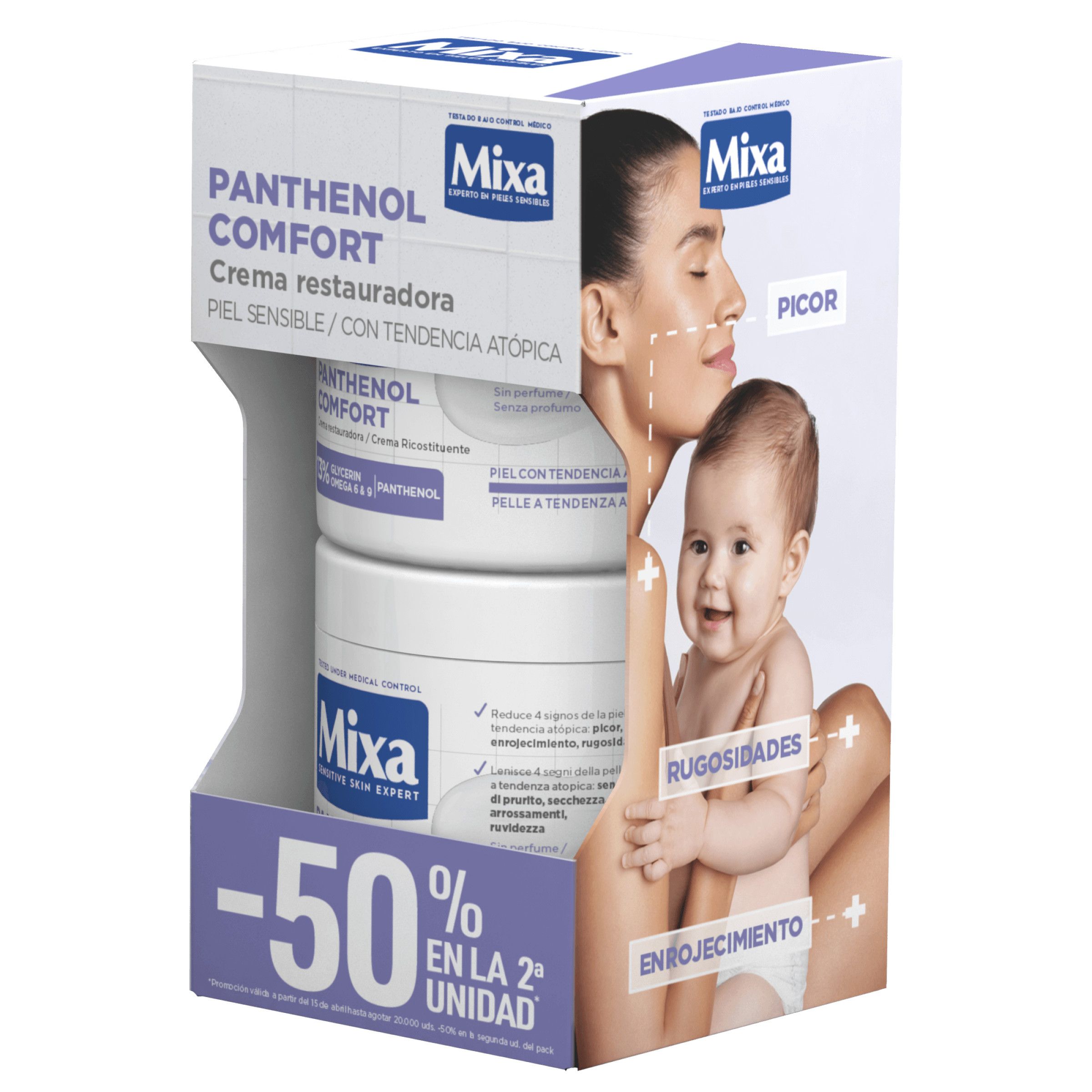 „Panthenol Comfort“ atkuriamasis kremas atopinei odai Kūno drėkikliai