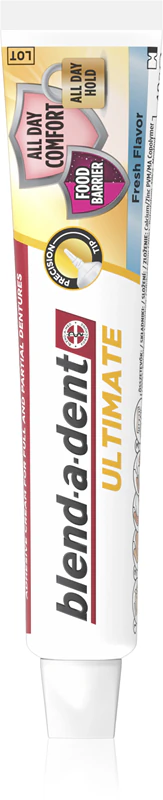 Creme fixador Blend-a-dent Ultimate Fresh para próteses dentárias totais e parciais