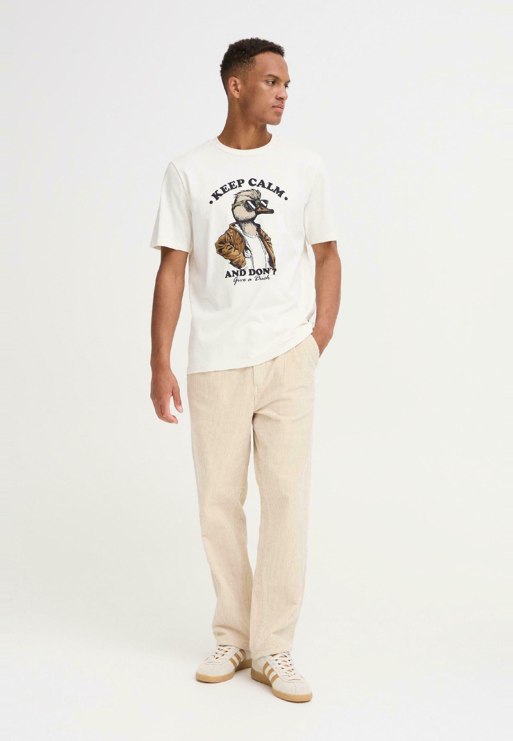 Blend BHIVIK - Bedrucktes T-Shirt - weiße Ente