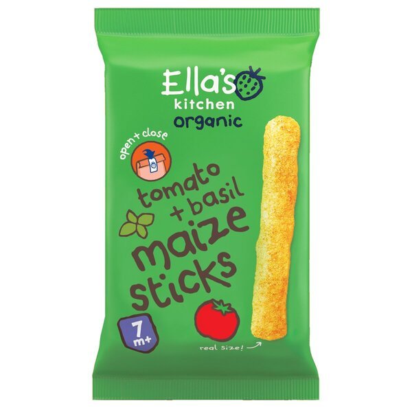 Ella's Kitchen Bio koruzne palčke s paradižnikom in baziliko 7+M<br>17g