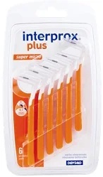 INTERPROX Interprox Plus Super Micro 6 cepillos interdentales naranja