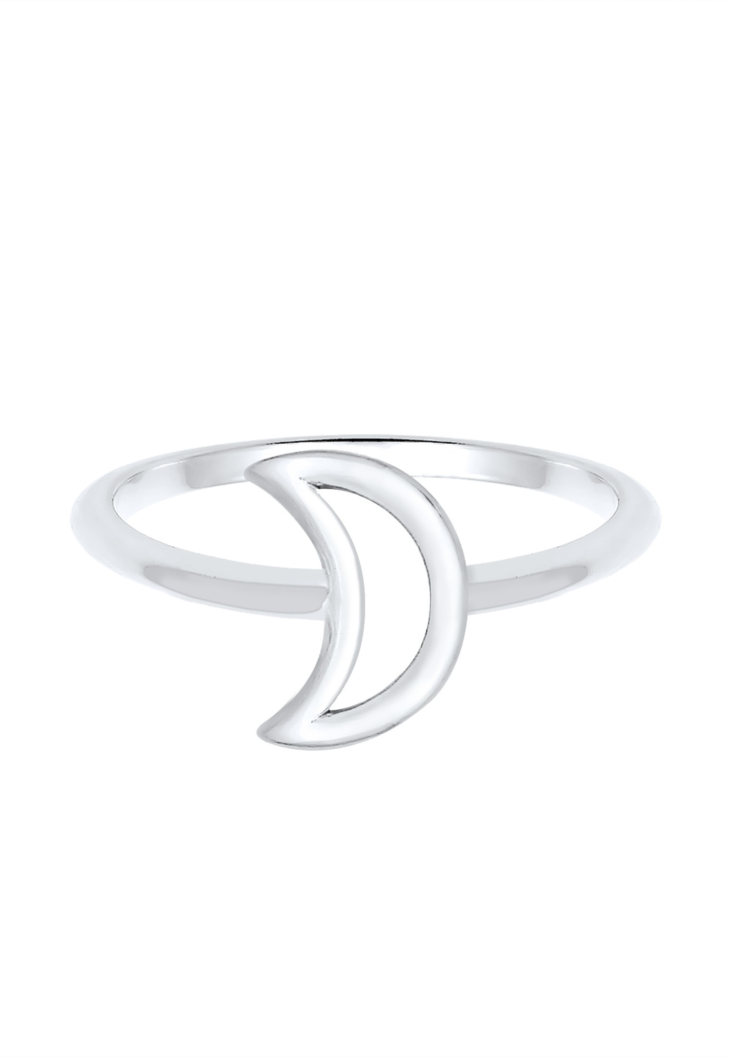 Elli Découpe Demi Lune Astro Bague Femme - (925/1000) Argent