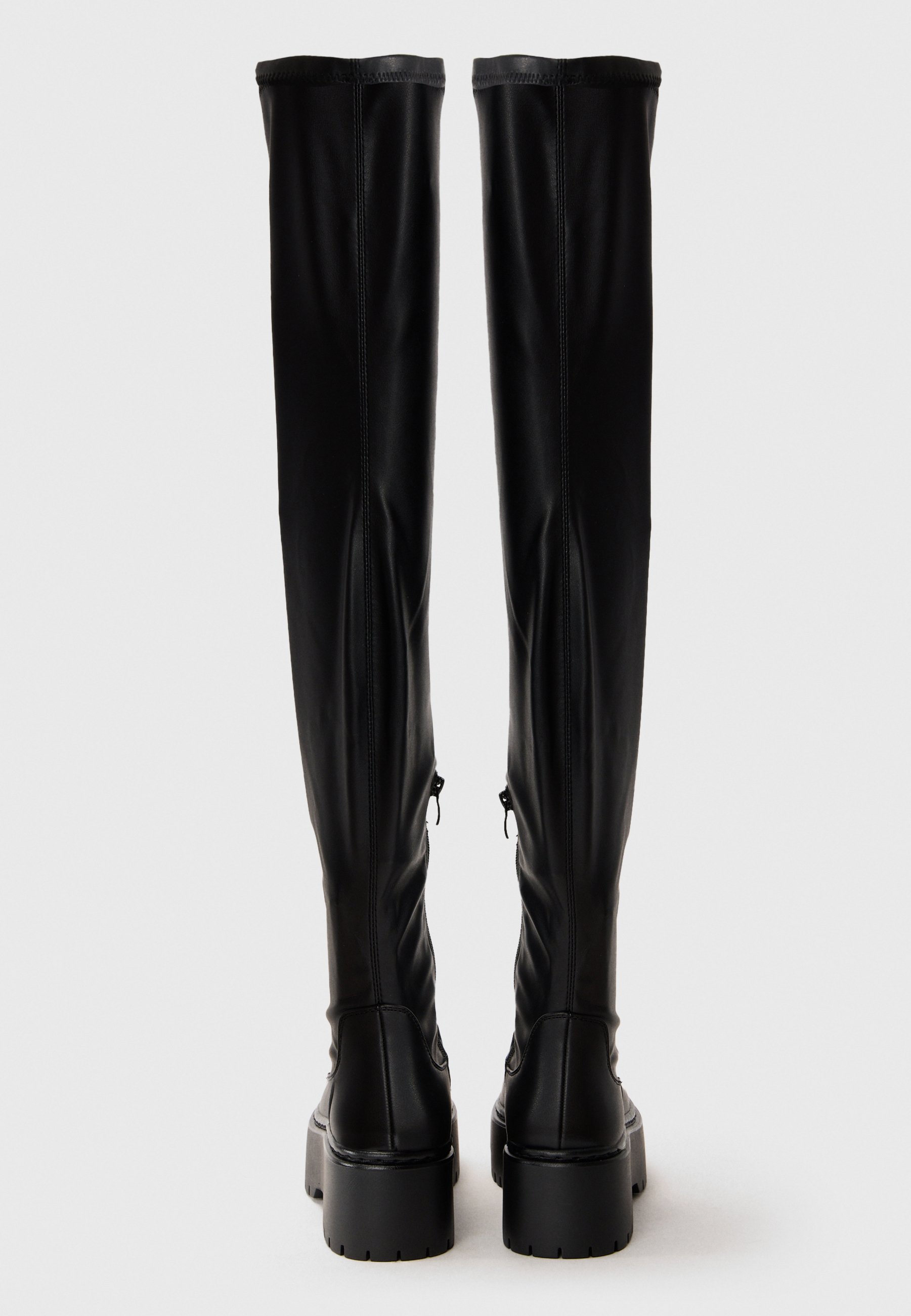 Even&Odd Wide Fit overknee laarzen - zwart