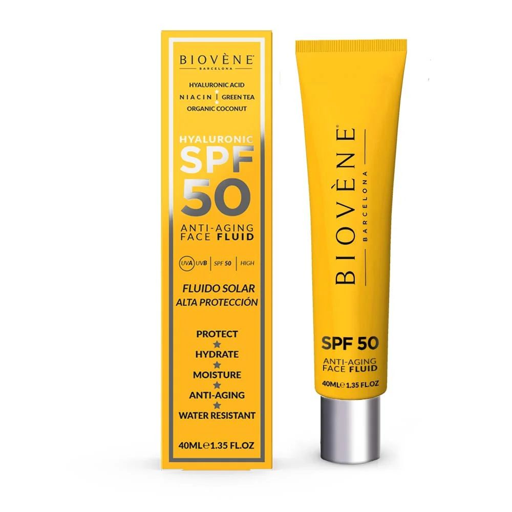 Omladzujúci pleťový fluid s kyselinou hyalurónovou SPF 50 Ochrana tváre