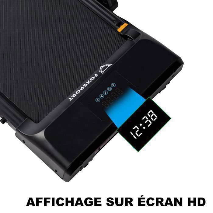 Cinta de correr plegable FOXSPORT - Alfombrilla para caminar - Velocidad 1-10 km/h - Pantalla LED - Compacta y silenciosa con mando a distancia