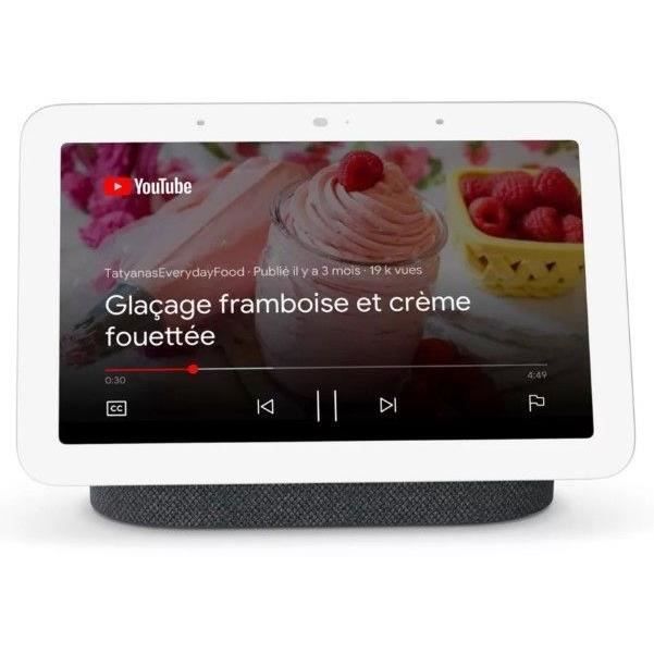 Enceinte intelligente sans fil Bluetooth et Wi-Fi - GOOGLE - Nest Hub 2nd Gen Charbon