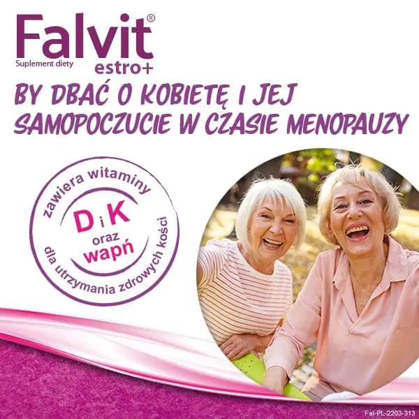 Falvit Estro+, Preparat łagodzący objawy menopauzy, Tabletki