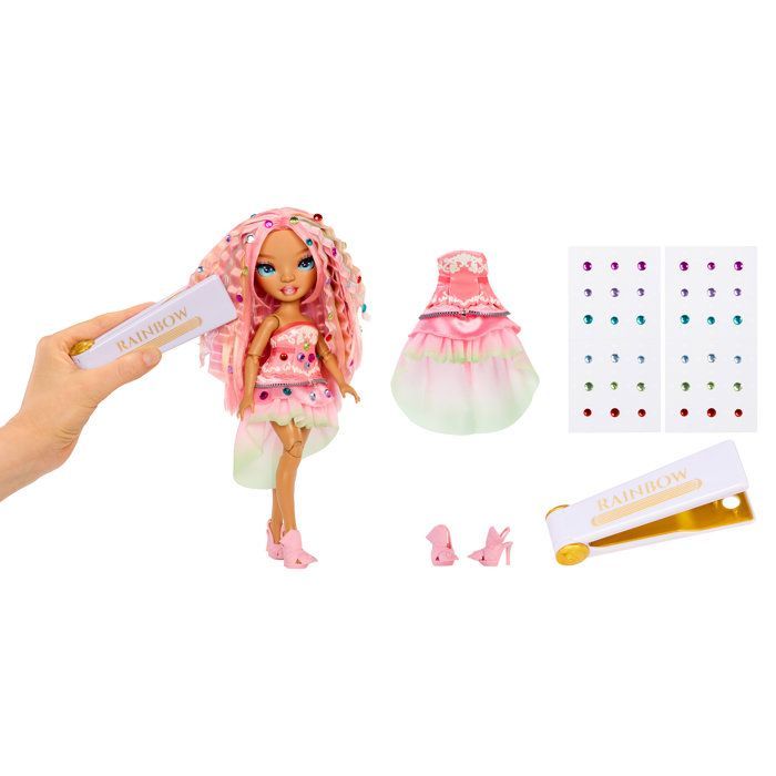 Rainbow High - Bambola alla moda Be Dazzling - Adeline Rose - 28 cm - Gemme scintillanti e accessori inclusi