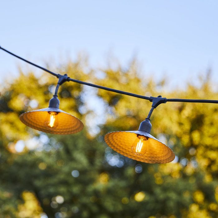 Guirnalda de luces exteriores LUMISKY - VINTY LIGHT CONECTABLE - 10 bombillas LED de filamento E27 - Blanco cálido - 6 m