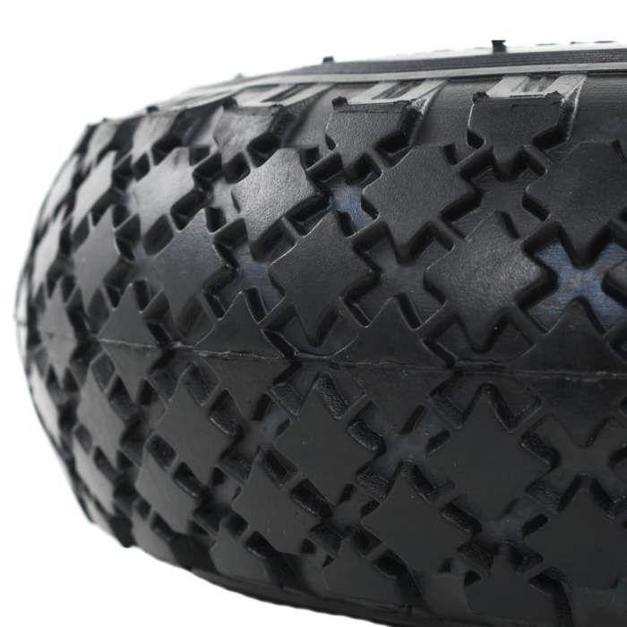 Steekwagenwielen - vidaXL - 3.00-4 - Rubber - 245x82 mm - Zwart en rood