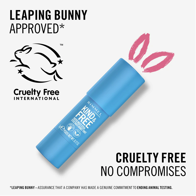 Rimmel Kind & Free, cosmético multifuncional para olhos, lábios e rosto.