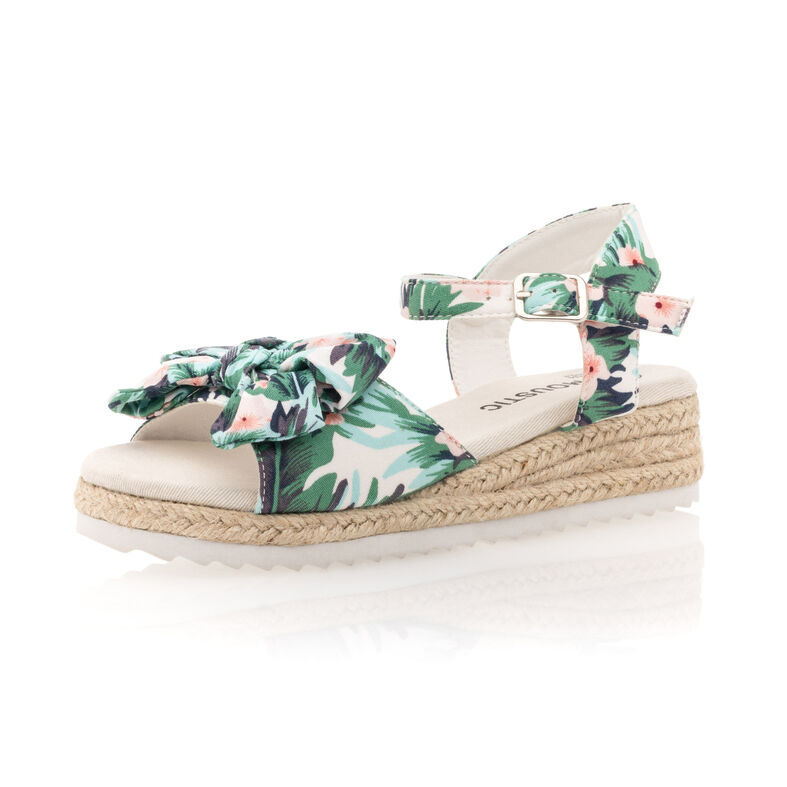 Sandalias verdes para niñas / Zapatos de punta abierta