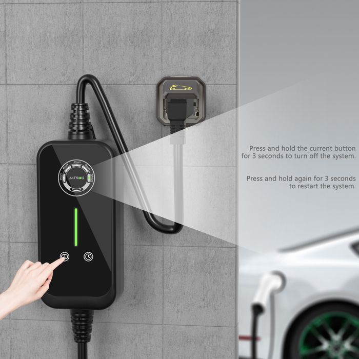 JATRHG Chargeur Voiture Electrique Portable 3.6KW-1.5KW 20M Type 2 monophase