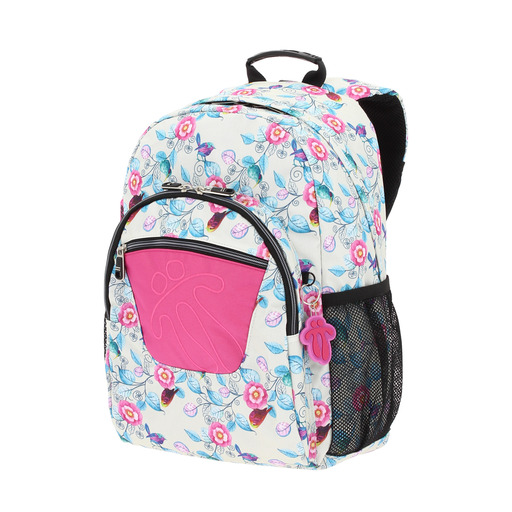 Mochila escolar Totto adaptável para malas de viagem.