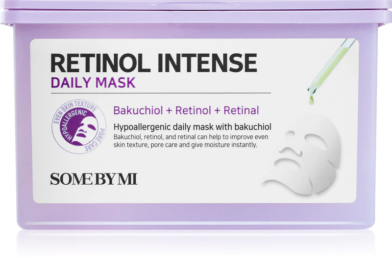 Máscara facial antirrugas Some By Mi Retinol Intense Daily Mask, embalagem grande