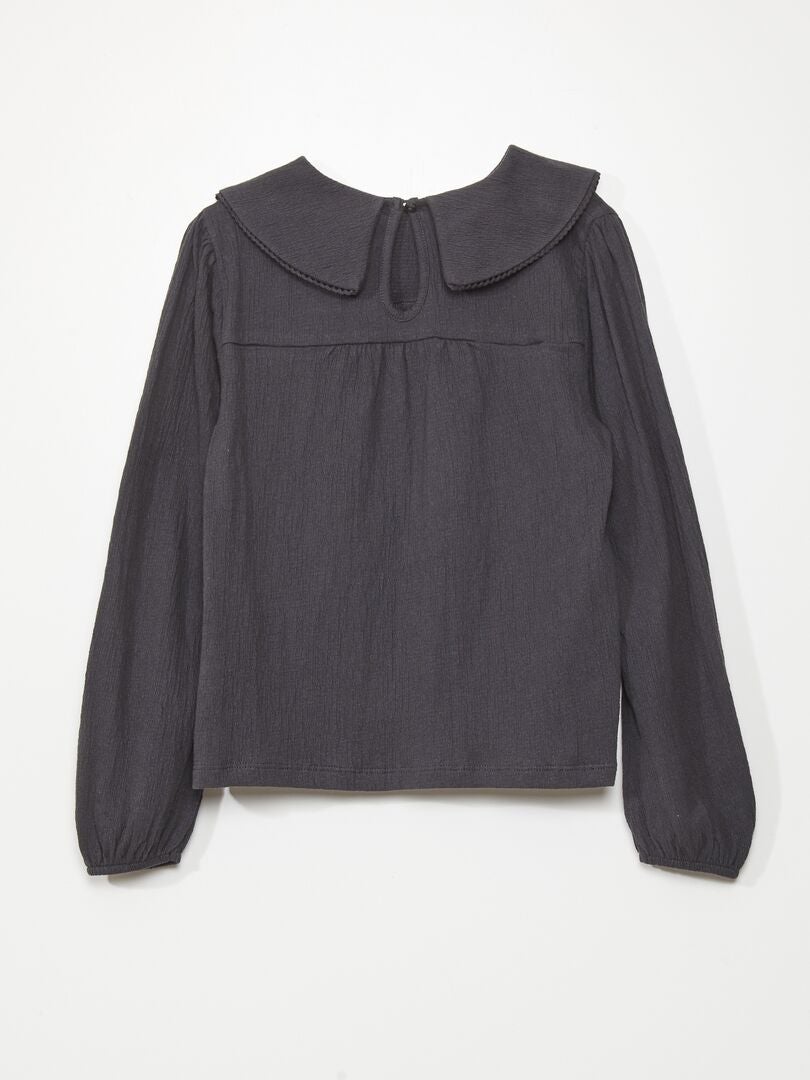 Camiseta con bordado - GRIS