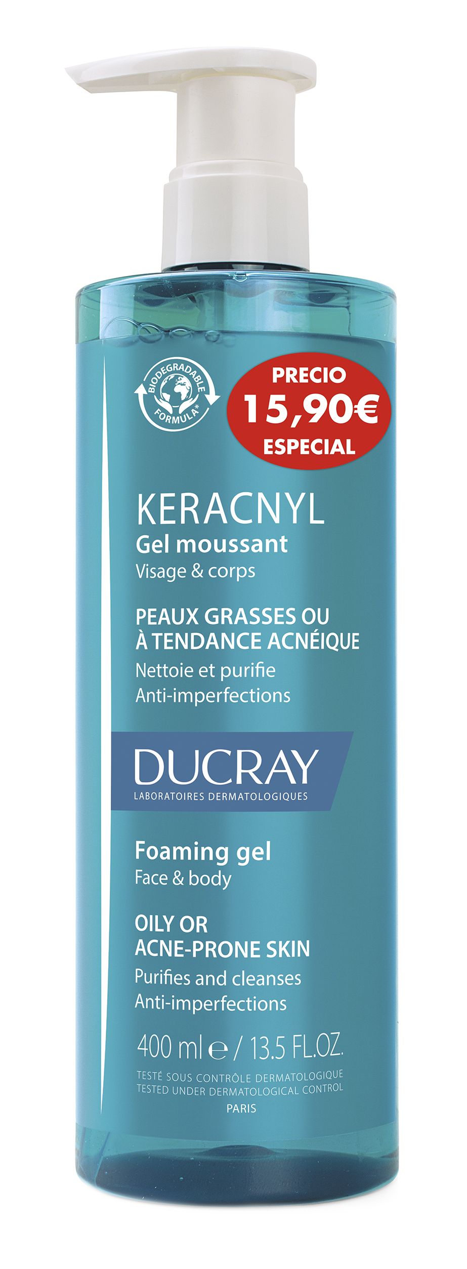 Keracnyl čistiaci gél na mastnú pleť Prípravok na čistenie tváre z lekárne
