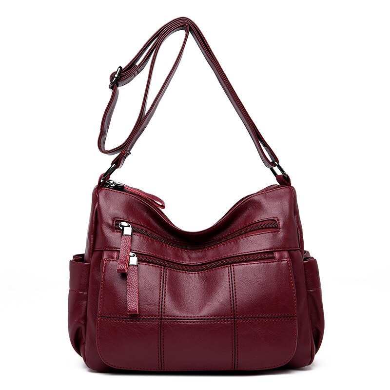 2021 Borsa a tracolla quadrata in pelle a quadri da donna, borsa di marca di alta qualità Bolsa Feminina Sacs Dame