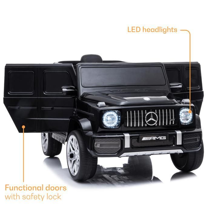 MERCEDES-BENZ G63 AMG Auto elettrica per bambini 12V - Nera - Età 1-5 anni - Prodotto con licenza ufficiale - Pneumatici in EVA - Batteria al litio