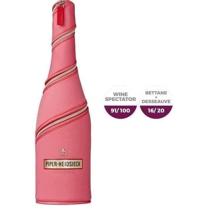 Champagne Piper Heidsieck Rosé Sauvage ave étui Jacket Dash - 75 cl x3