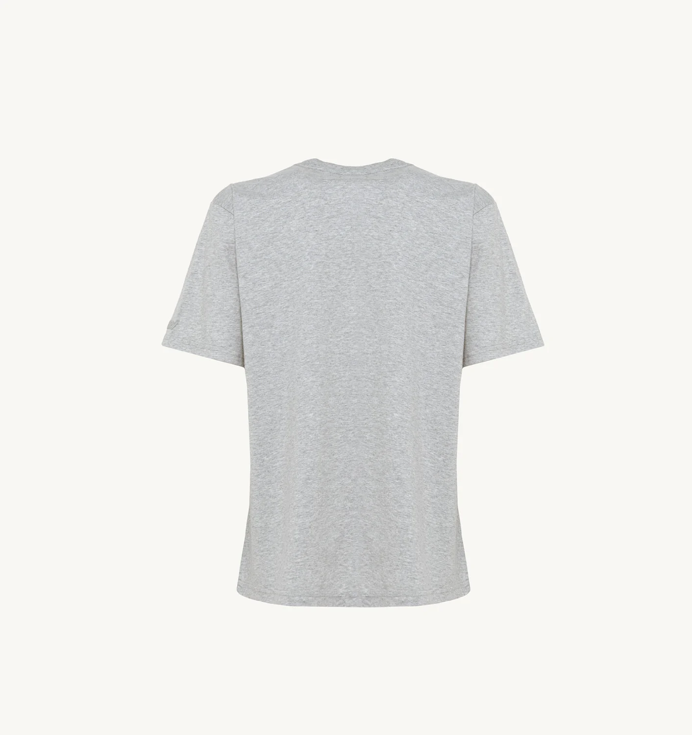 TRICOU DIN JERSEY DE BUMBAC CU LOGO GRI MELANGE
