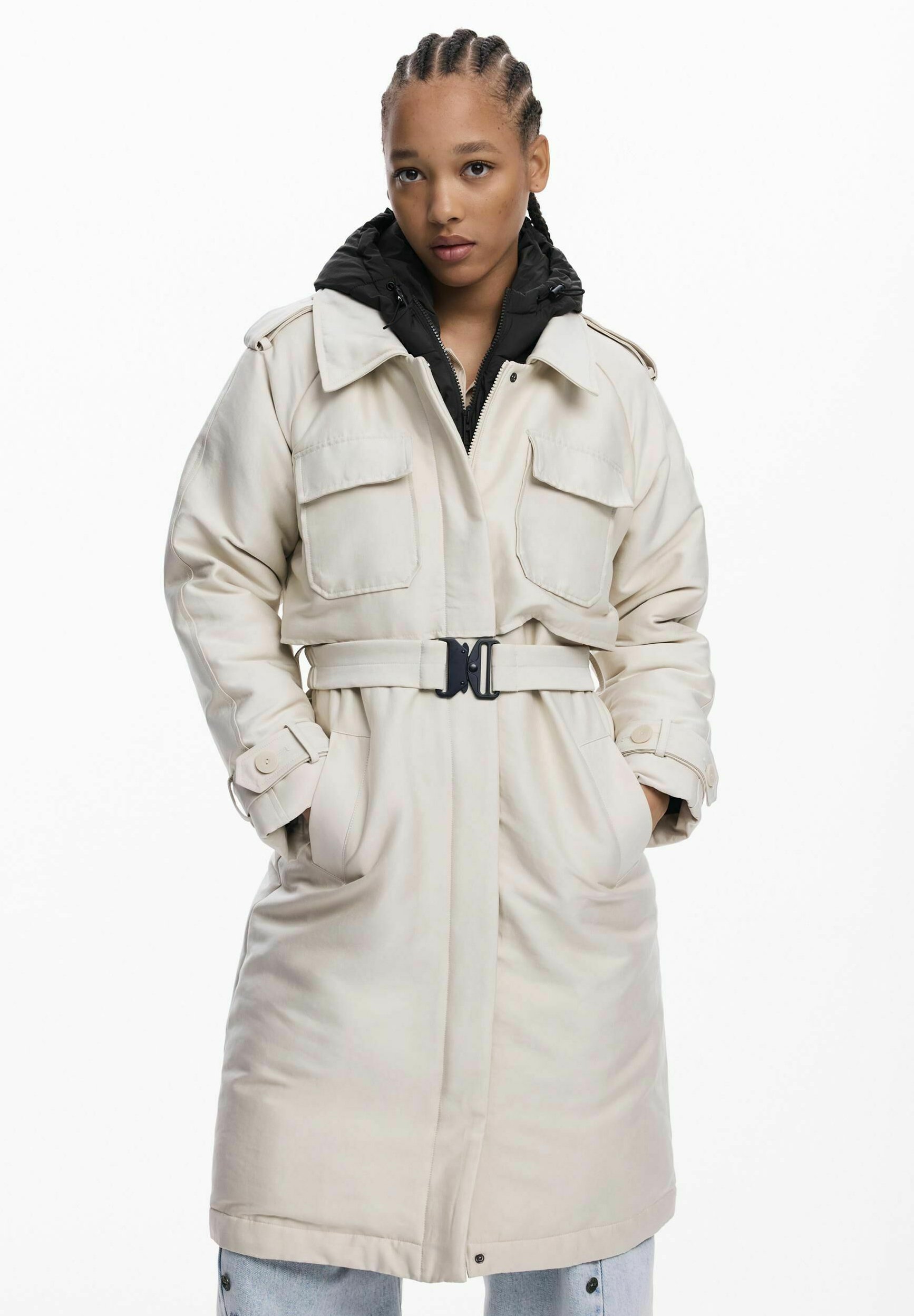 Trench-coat Desigual - blanc