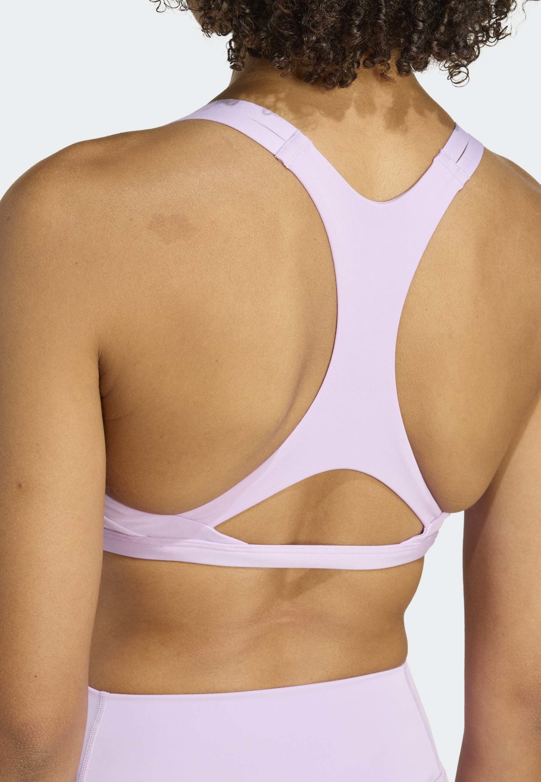 adidas Performance Light support sports bra - powder plum