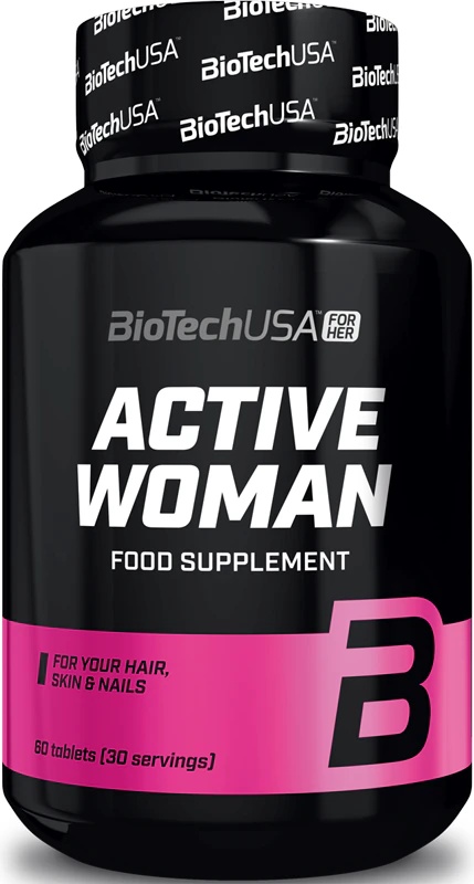 BioTechUSA Active Woman prehransko dopolnilo, celovit multivitamin z minerali za ženske