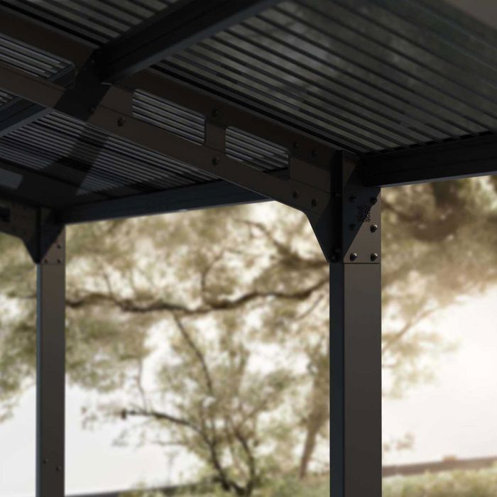 Carport en aluminium et polycarbonate double Sydney