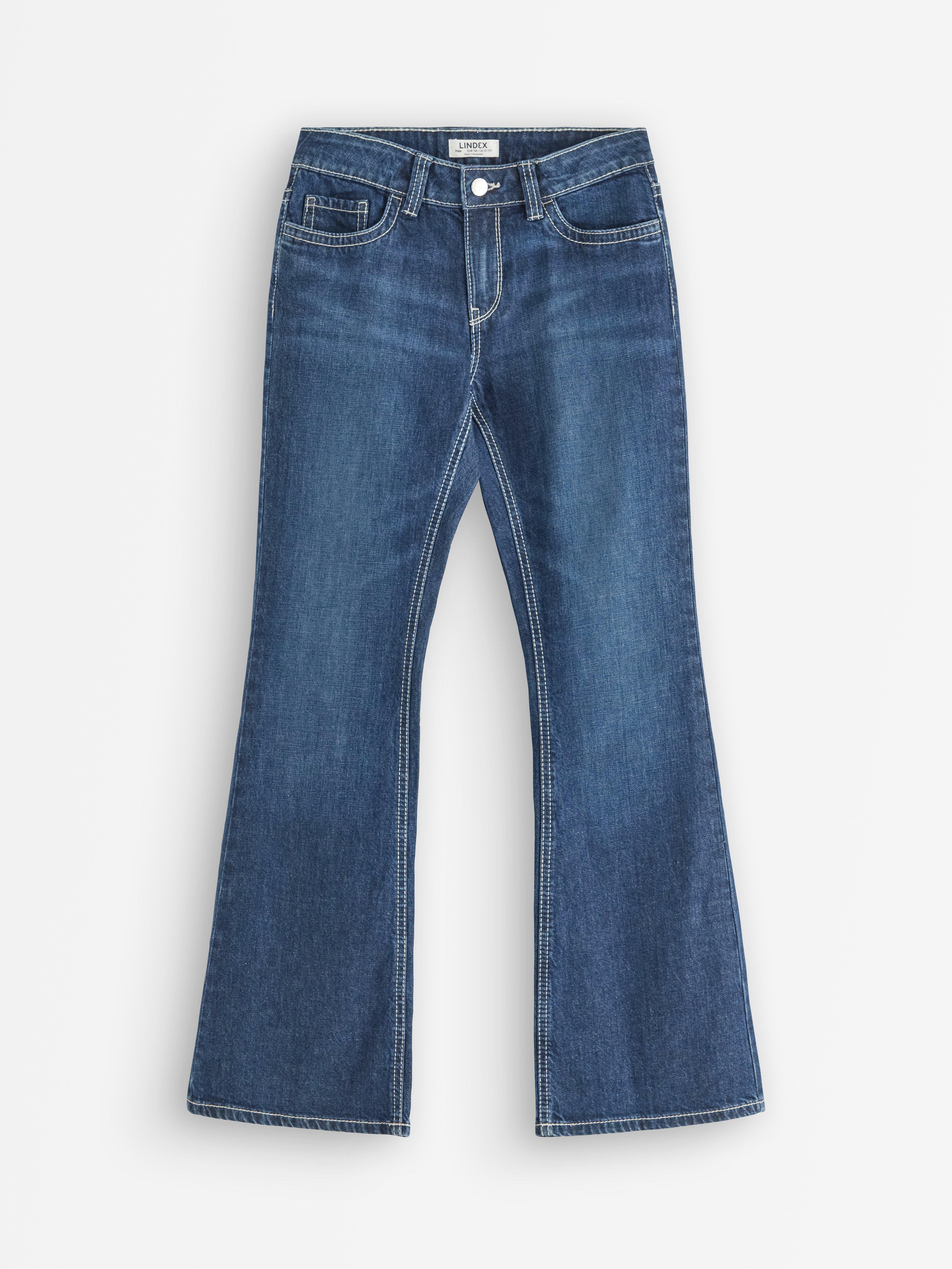 Džíny FREJA s rozšířenými nohavicemi, tmavý denim