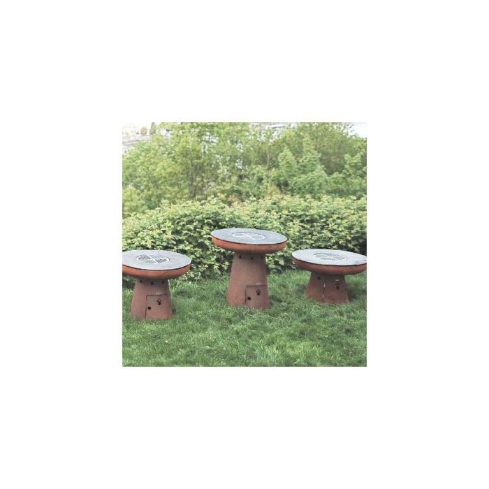 Nero stalen vuurkorf barbecue 102 x 68 cm (DxH) Oranje