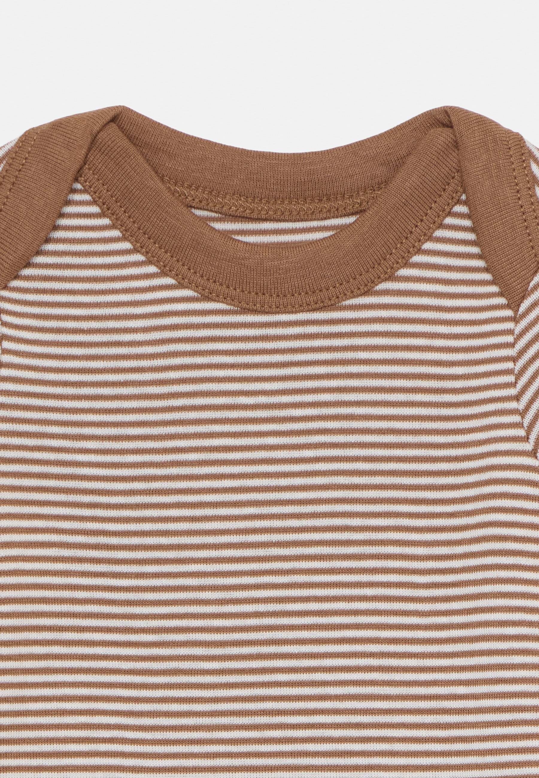 Friboo UNISEX 5 MAGLIA A MANICHE CORTE - Tuta da notte - marrone chiaro/beige