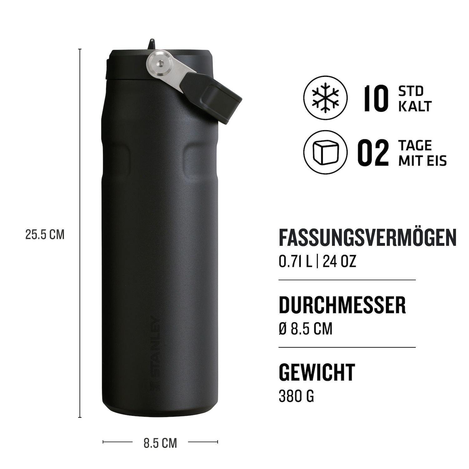 Stanley boca/termos boca za vodu 0,7 l – ICEFLOW™ slamka za bocu sa preklopom – 1 komad