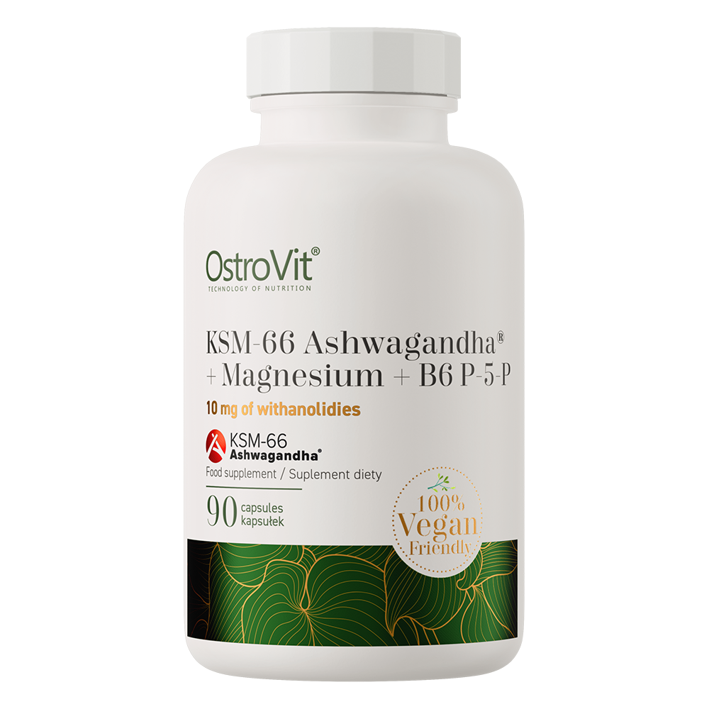 OstroVit KSM-66 Ashwagandha® + Magnesium + B6 P-5-P VEGE