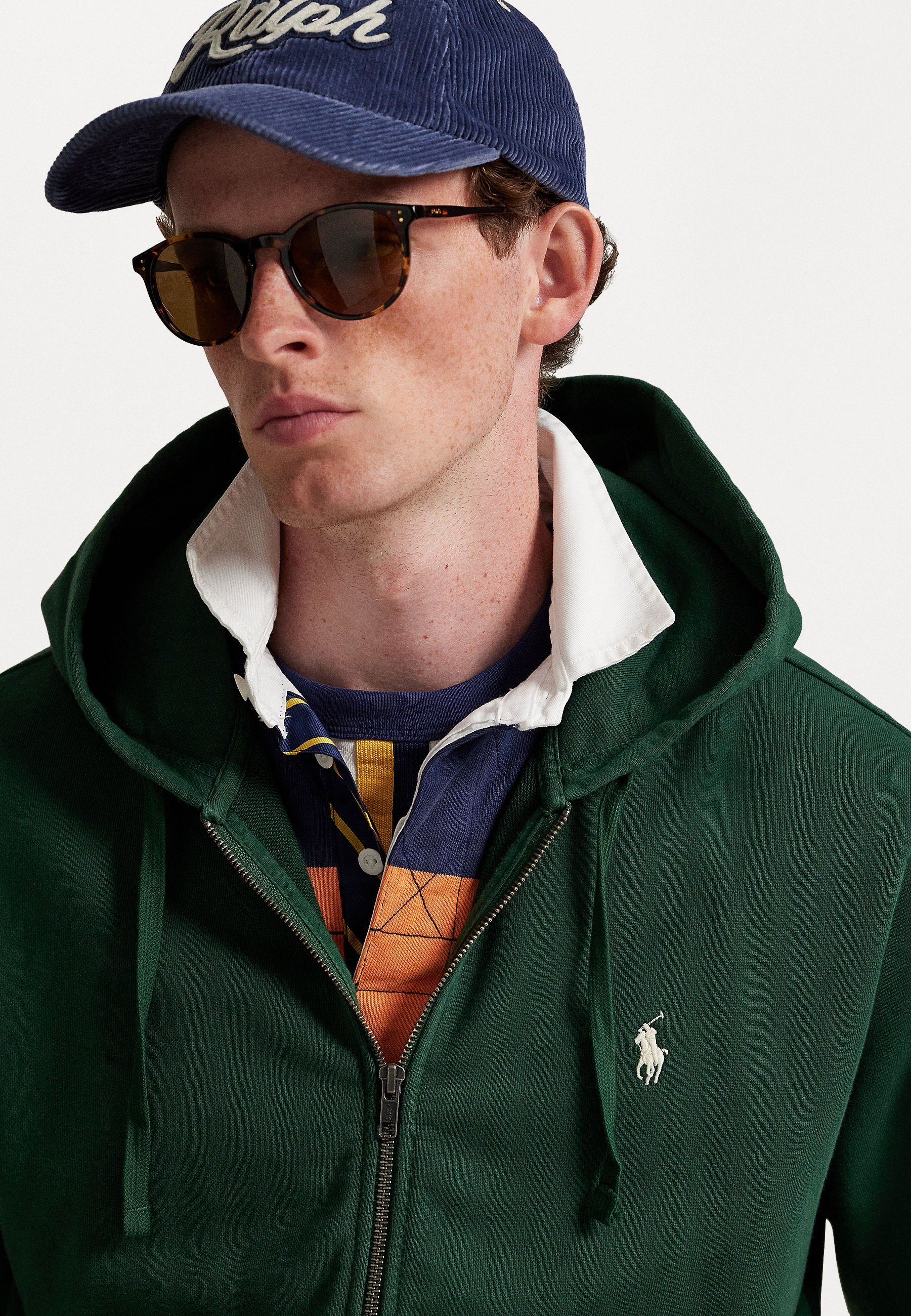 Felpa con cappuccio e zip intera Polo Ralph Lauren Loopback Fleece - Felpa con zip - pino vintage