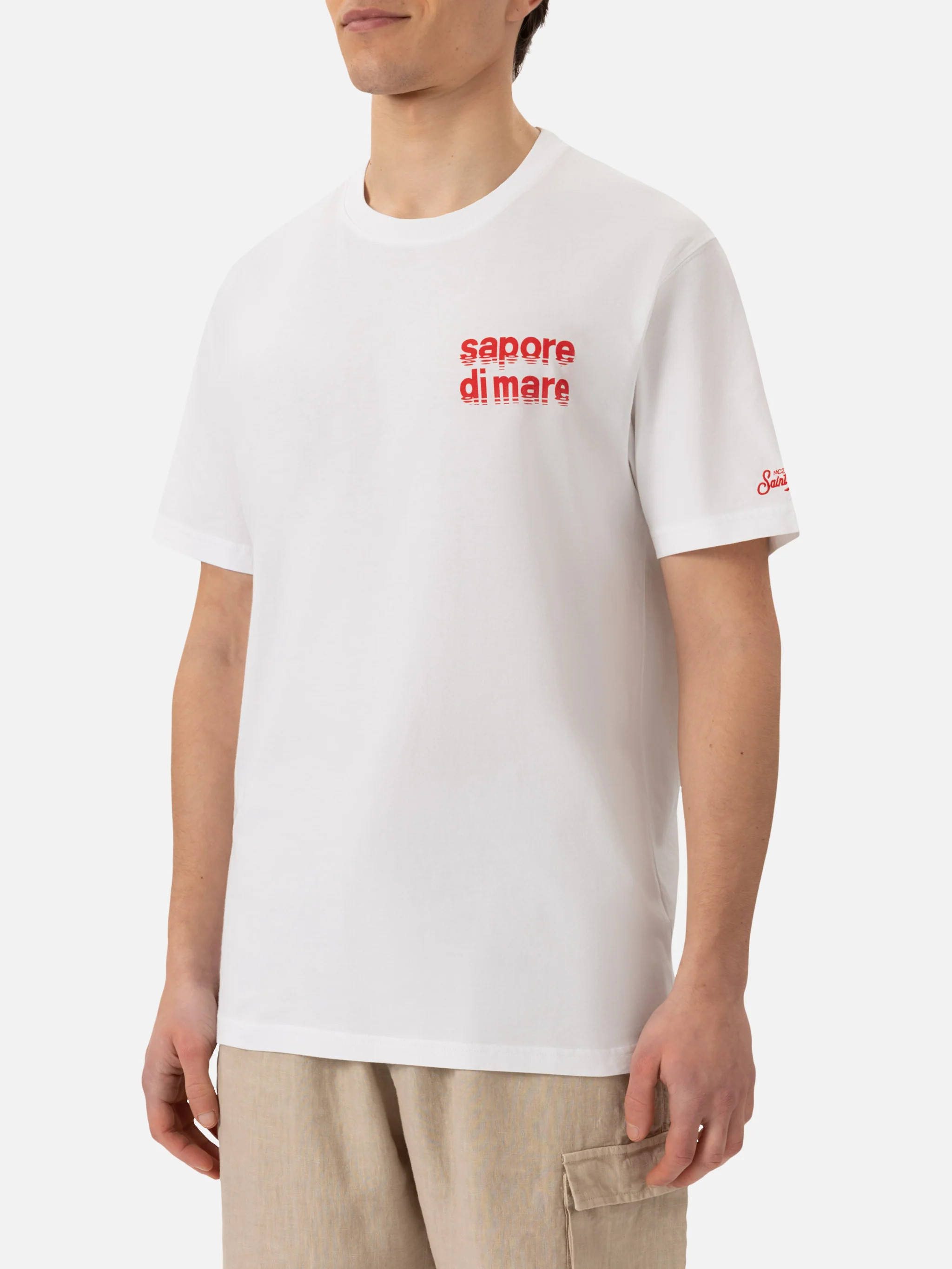 Heren katoenen T-shirt met opdruk van het 