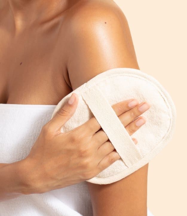 Exfoliërende loofahspons