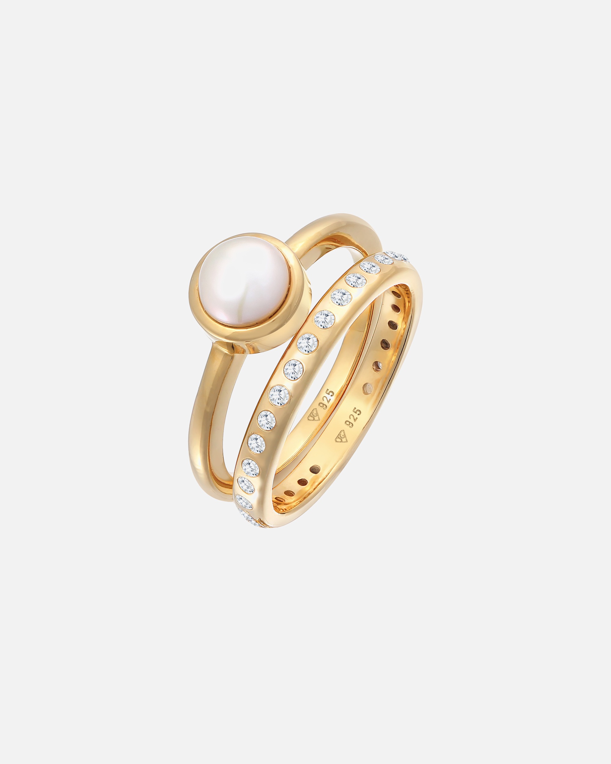 Nenalina Femmes perle Eternity Lot de 2 avec Perle de Culture d'Eau Douce en argent sterling 925
