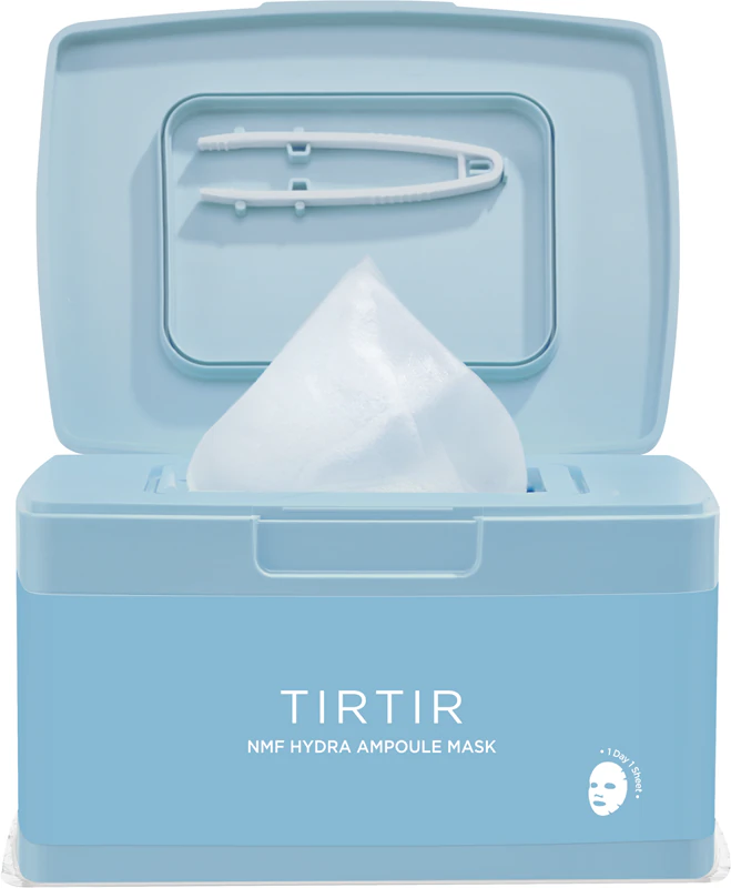 Máscara facial em ampola TIRTIR NMF Hydro, máscara de tecido com hidratação intensiva.