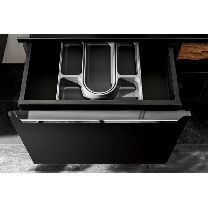 OTITEC Waschtisch-Set – BOLD BLACK – 140 cm – Doppelwaschbecken – Mattschwarz
