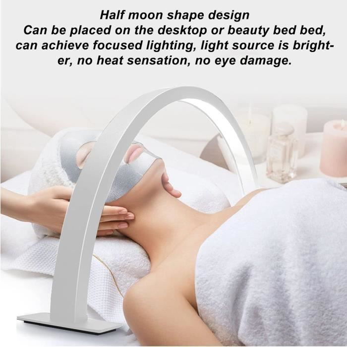 Lâmpada de unhas em formato de meia-lua em U com 3 temperaturas de cor, lâmpada de beleza, luz para tatuagem de sobrancelhas - 550 mm - Branca