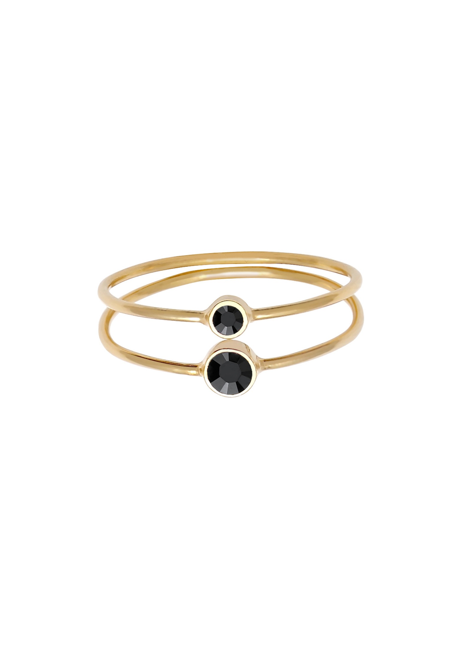 Elli Femmes Set Filigrane avec Cristaux Noir en Argent Sterling 925