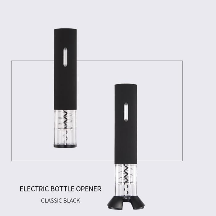 Abrebotellas eléctrico - TECH DISCOUNT - Negro - Diseño contemporáneo - 2 unidades