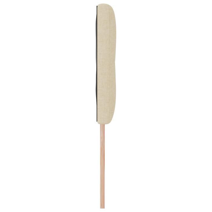 Cabecero tapizado vidaXL en color crema, 140 cm, tela, 42007155