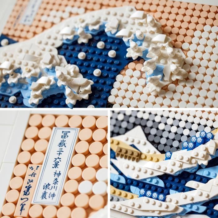 LEGO® ART 31208 Hokusai – La Grande Vague, Décoration Murale Japonaise, Loisir Créatif, Adultes