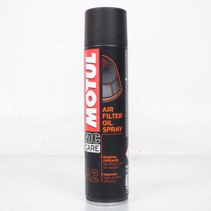 Aceite lubricante y spray de mantenimiento para filtros de aire MOTUL 400 ml