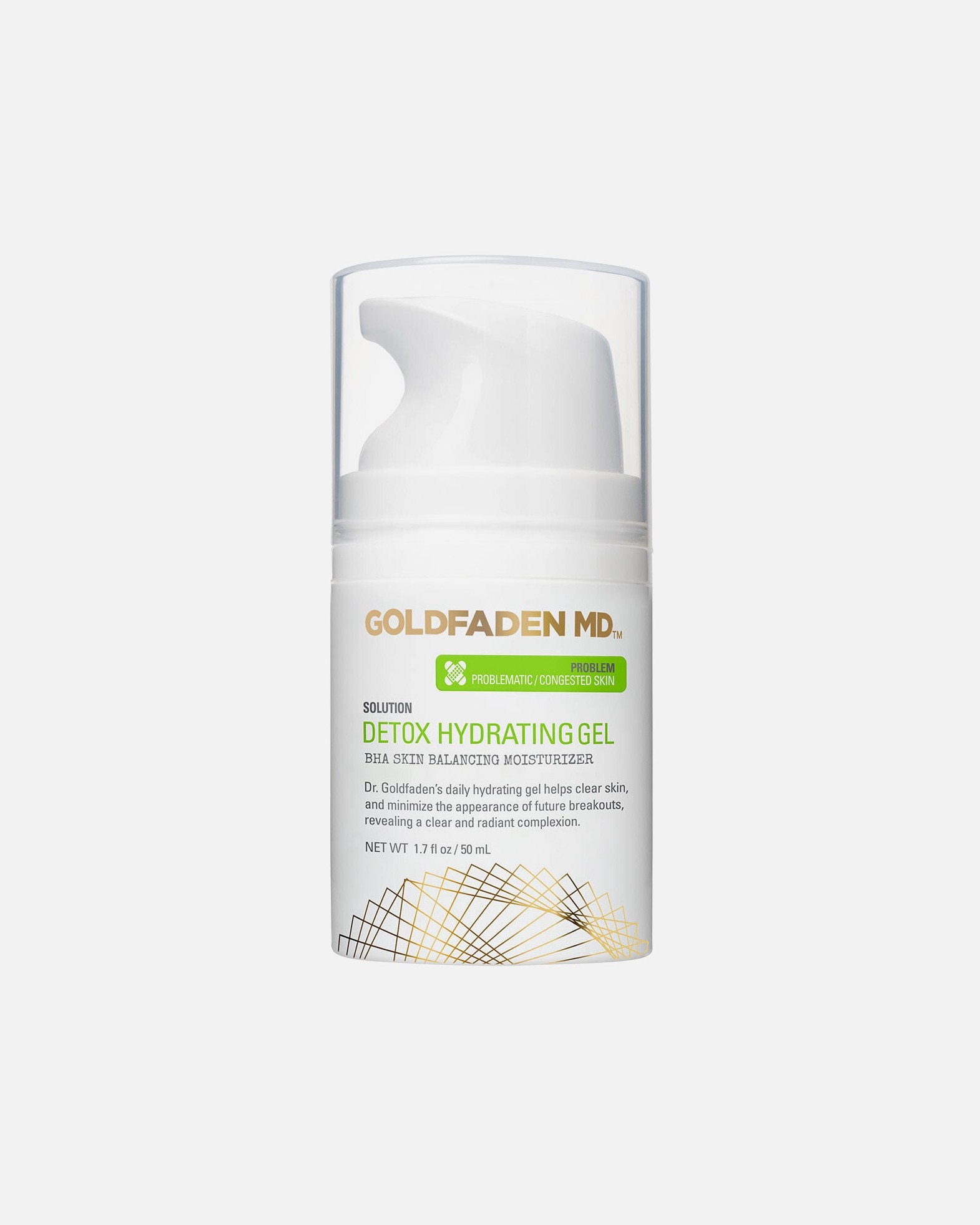 „Goldfaden Detox“ drėkinamasis veido gelis – BHA odą balansuojantis drėkiklis – 50 ml