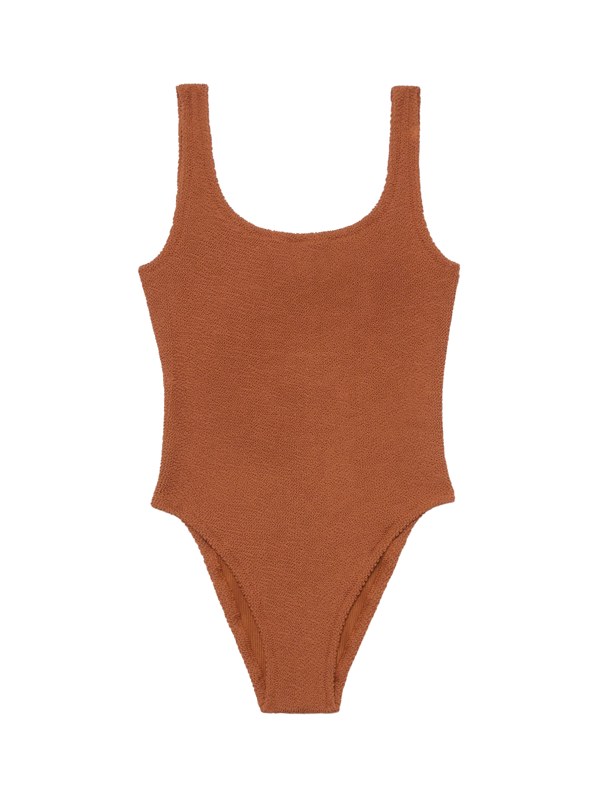 Costume intero Lora crinkle marrone cammello